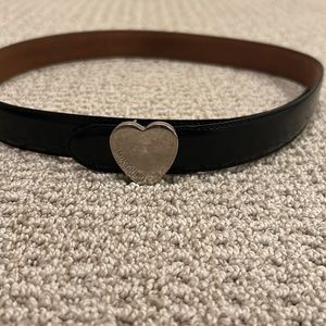 Moschino - leather heart belt
